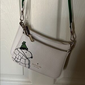 KATE SPADE White "Snoopy" Crossbody Bag